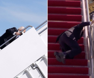 Con trai ông Trump chia sẻ video chế cha đánh golf khiến Biden ngã