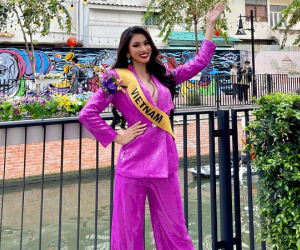 Cặp kè mỹ nhân Lào tại Miss Grand, Ngọc Thảo chiếm spotlight với sắc tím nổi bật