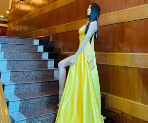 Ngọc Thảo diện áo yếm vàng rực chiếm trọn spotlight tại Miss Grand