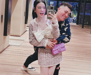 Con trai ông trùm điện tử Sài Gòn có hành động bất ngờ khi chụp hình cùng vợ 'nấm lùn'
