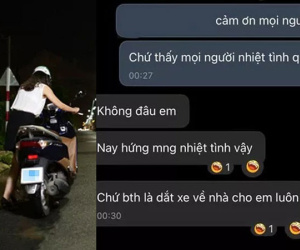 Vừa mệt vừa sợ dắt xe máy hết xăng trên đường tối, cô gái cảm kích khi được 3 người đàn ông giúp đỡ nhiệt tình