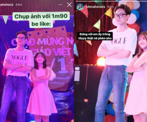 Xuất hiện cặp đôi lệch nhau tận 35cm, hoá ra là Hậu Hoàng nhưng đứng với ai đấy?