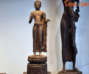 Soi tượng Phật 1.700 tuổi đẹp hoàn mỹ tìm thấy ở Long An