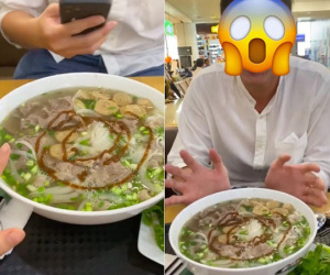 Ra sân bay kêu tô phở size lớn để ăn chung, cặp vợ chồng 'té ngửa' khi nhân viên mang món ra bàn: Nghe giá còn hú hồn hơn!