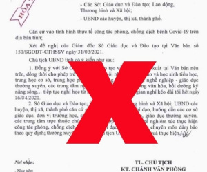 Bắc Ninh truy tìm người giả mạo văn bản cho học sinh nghỉ học từ 1/4