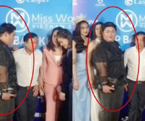 Lộ clip nghi vấn Đỗ Mỹ Linh bị 'chèn ép' thấy thương trên thảm đỏ Miss World Việt Nam, netizen bức xúc đồng loạt