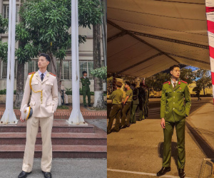 Chàng trai tốt nghiệp loại giỏi Học viện Cảnh sát Nhân dân, sở hữu 'body 6 múi' đốt mắt