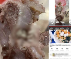 Kinh hãi phát hiện 'cả họ nhà giòi' bò lúc nhúc trong miếng sườn, thực khách buông bát cháo nôn thốc nôn tháo