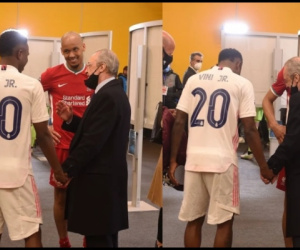 Tiền vệ Liverpool vui đùa cùng Chủ tịch Real Madrid khiến fan nổi nóng