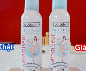 3 cách phân biệt xịt khoáng Evoluderm thật - giả 'siêu nhanh, siêu chuẩn'cho chị em