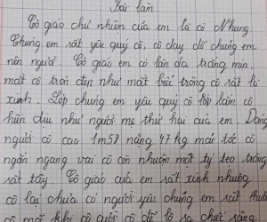 Bài văn tả cô giáo thật đến từng chi tiết, nhưng lỡ 'bóc phốt' 1 sự thật cô đọc vào chắc ngượng lắm đây
