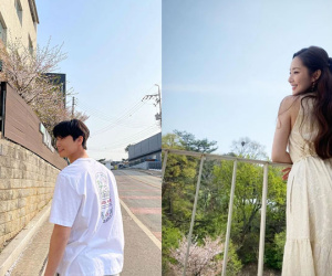 Park Min Young - Park Seo Joon cùng đăng ảnh đi ngắm hoa anh đào, dân tình lại rần rần mong cả hai công khai tình cảm