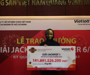 Người trúng vé số Vietlott 141,8 tỉ đồng là nhân viên văn phòng ở TP.HCM