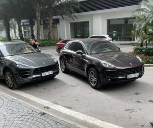 Hai xế sang Porsche Macan trùng biển số 'chạm mặt' ở Hà Nội