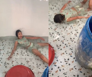 Cô bé 2k bơm nước, biến phòng tắm nhà mình thành bể bơi dịch vụ, dân tình trầm trồ: 'Fan ruột của Bố Già đây rồi!