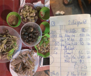 Nghỉ lễ chọn ra hồ Tây lộng gió ăn ốc lề đường, đến khi nhìn thấy hóa đơn kê giá 730k, hai cô gái tưởng đâu trúng gió sốc đến 'đơ người'