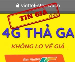 Giả mạo website của Viettel để rao bán SIM 4G