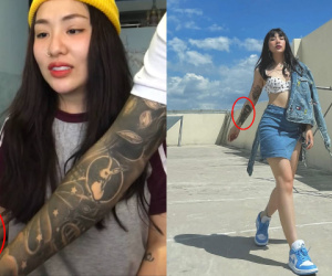 Du Uyên đi xăm thêm khẩu trang và kính vào mặt Đạt G trên tay hậu tan vỡ?