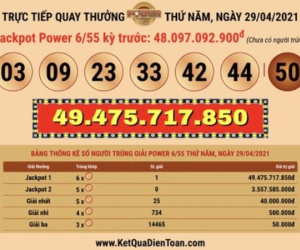 Một vé Vietlott trúng thưởng gần 50 tỉ đồng trước kỳ nghỉ lễ