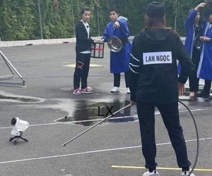 Lộ ảnh Jack ướt nhẹp cùng Jun Phạm, Ninh Dương Lan Ngọc chơi Running Man Việt