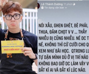 Ngô Kiến Huy bỗng đăng status 'đá xéo' ai đó ghen ghét, bè phái giữa lúc dàn sao Running Man Việt mùa 2 gây tranh cãi?