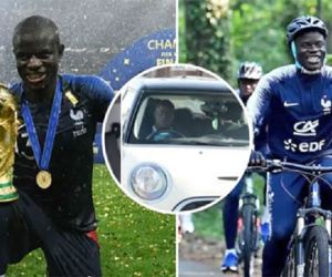 CĐV Chelsea vây kín xe Kante để ăn mừng