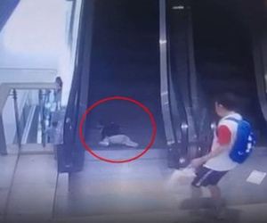 Bố mải buộc dây giày, bé trai 1 tuổi ngã sấp mặt vào thang cuốn trung tâm mua sắm, 3 ngón tay bị kẹt đứt lìa