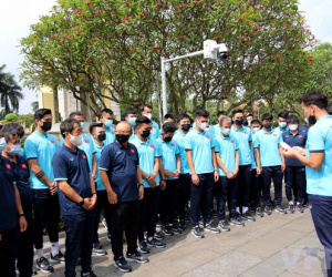 Đội trưởng Quế Ngọc Hải phát biểu xúc động: 'Tuyển Việt Nam xin hứa sẽ mang vinh quang về cho Tổ quốc'