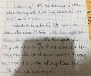 Bài văn tả mẹ đọc xong chỉ muốn 'đánh đòn': Mẹ chậm thật, mụn chi chít, câu cuối 'quay xe' 180 độ siêu lầy