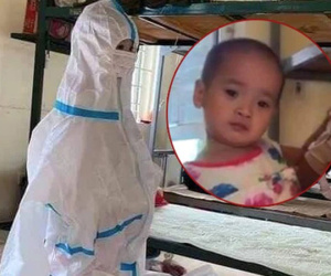 Cô bé 2 tuổi trong bộ đồ bảo hộ ở khu cách ly qua lời kể của người thân: 'Hôm được đi ô tô còn sướng, hôm sau cứ khóc đòi về nhà'
