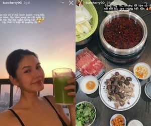 Có một kiểu người như MC Thu Hoài: Phút trước ăn uống healthy giữ dáng, phút sau 'chiến' ngay nồi lẩu