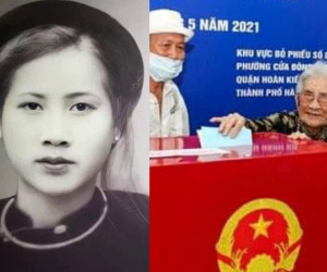 'Giai nhân Hà Thành' 101 tuổi đi bầu cử, hình ảnh lúc trẻ của cụ khiến MXH xôn xao