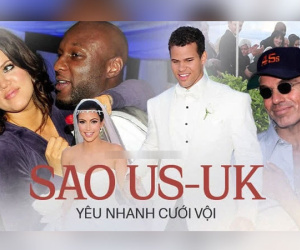 Sao kết hôn nhanh nhất lịch sử showbiz: Chị em Kim lấy sớm 'toang' nhanh, Angelina 'cướp' chồng sau 2 tháng chưa bằng cặp cưới sau 4 ngày