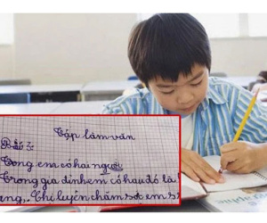 Làm văn tả chị gái vỏn vẹn 3 dòng vẫn 'bẻ lái ngoạn mục' khiến dân tình té ngửa vì sự lém lỉnh của học sinh lớp 1