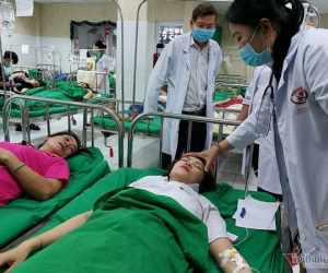 Rò khí Amoniac, hàng chục công nhân ở Bình Dương nhập viện
