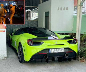 Khởi tố 3 người liên quan vụ tài xế đi siêu xe Ferrari giá 10 tỷ đồng lăng mạ, chống đối CSGT