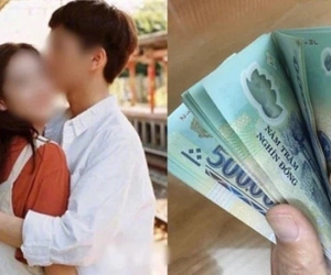 Trong lúc chờ người yêu, cô gái vô tình nhìn thấy cuốn sổ, đọc nội dung trong đó mà choáng váng, nhất là dòng ghi chú '12 triệu' càng khiến cô bần thần