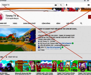 TP.HCM: Phạt kênh Timmy TV 15 triệu đồng vì đăng tải nhiều nội dung độc hại với trẻ em
