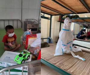 Thương lắm những em bé phải xa bố mẹ đi cách ly tập trung: Tự ăn cơm, chơi một mình và không quấy khóc