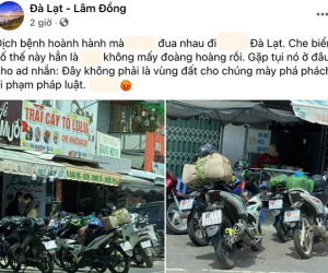 Xôn xao hình ảnh đoàn phượt thủ đến Đà Lạt che biển số, vô ý thức đi chơi lung tung giữa mùa dịch