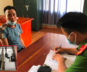 Bắt giữ thanh niên 'ngáo đá', khám nhà ra súng, đạn và ma túy