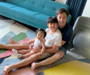 Cường Đô La chia sẻ khoảnh khắc đáng yêu 'loay hoay' cùng Subeo và con gái
