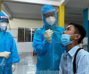 Mục kích lấy mẫu xét nghiệm COVID-19 ở tâm dịch Gò Vấp