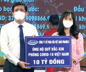 Vinamilk tiếp tục đồng hành với chính phủ, ủng hộ 10 tỷ đồng vào Quỹ vaccine phòng covid-19