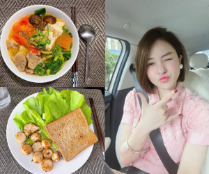 Có tình yêu mới, hot girl Trâm Anh chăm vào bếp nấu nhiều món ăn ngon