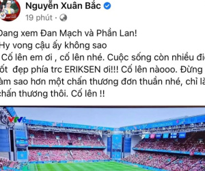 Diệu Nhi bật khóc, Trịnh Thăng Bình và dàn sao Việt cầu nguyện cho cầu thủ Erikse tuyển Đan Mạch đột quỵ trên sân đấu Euro