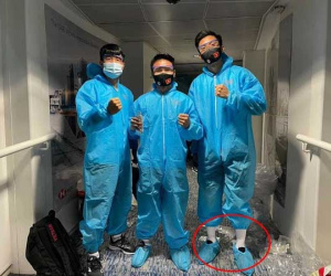 Người ta mặc đồ bảo hộ vừa vặn - Văn Hậu lòi nguyên khúc chân: Về em may quần dài cho nè!