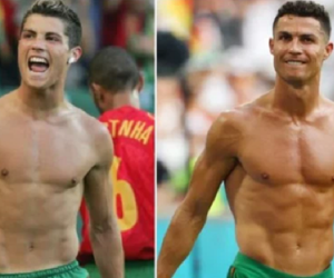 Choáng với màn lột xác ngoạn mục của Ronaldo sau 17 năm: Anh chàng từng bị chê gầy nhẳng giờ đã có 6 múi sầu riêng 'thơm phức'