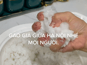 Kiểm tra tô cháo để qua đêm trong tủ lạnh người phụ nữ phát hiện chúng đã biến thành 'loại gạo lạ' giống như xốp, dân mạng tranh cãi gay gắt
