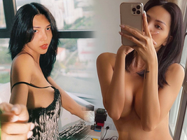 Minh Triệu tung ảnh bán nude khoe vòng 1 ngồn ngộn, level hở bạo ngày càng tăng lên mấy bậc khiến dân tình nhìn 'xỉu ngang'
